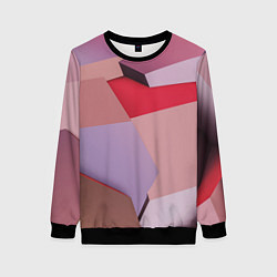 Женский свитшот Розовое абстрактное множество кубов