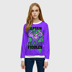 Свитшот женский Капитан Фиддлс, цвет: 3D-белый — фото 2