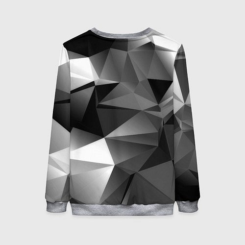 Женский свитшот Geometry grey ship / 3D-Меланж – фото 2