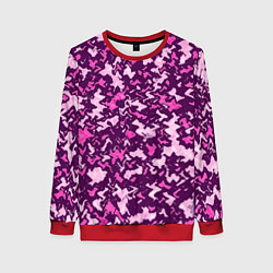 Женский свитшот Розовый глитч камуфляж