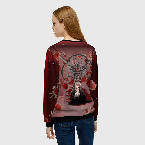 Женский свитшот Anime Girl / 3D-Черный – фото 4