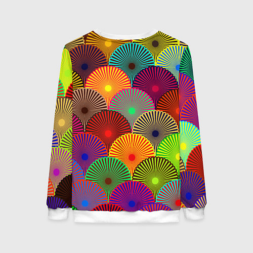 Женский свитшот Multicolored circles / 3D-Белый – фото 2
