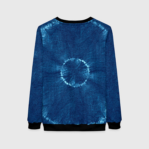 Женский свитшот Синий круг тай-дай / 3D-Черный – фото 2
