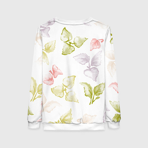 Женский свитшот Birch leaves / 3D-Белый – фото 2