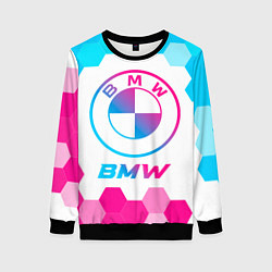 Женский свитшот BMW neon gradient style