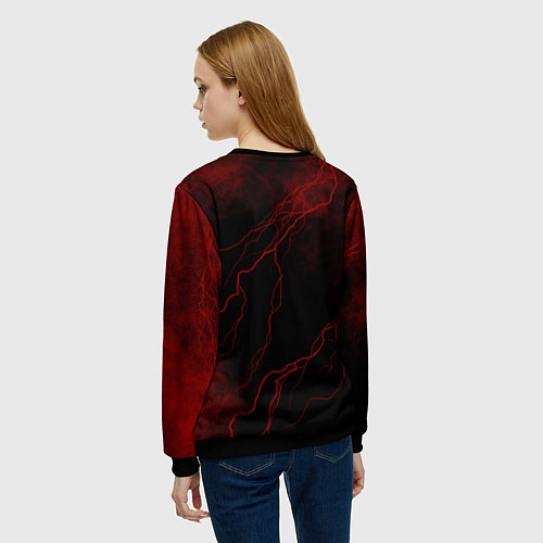 Женский свитшот Контр Страйк 2 - Молния / 3D-Черный – фото 4