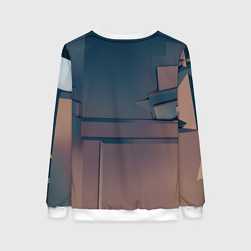 Женский свитшот Абстрактные геометрические соединения / 3D-Белый – фото 2