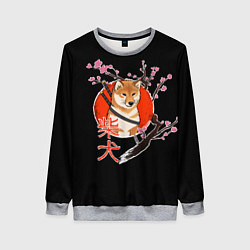 Женский свитшот Сиба ину самурай