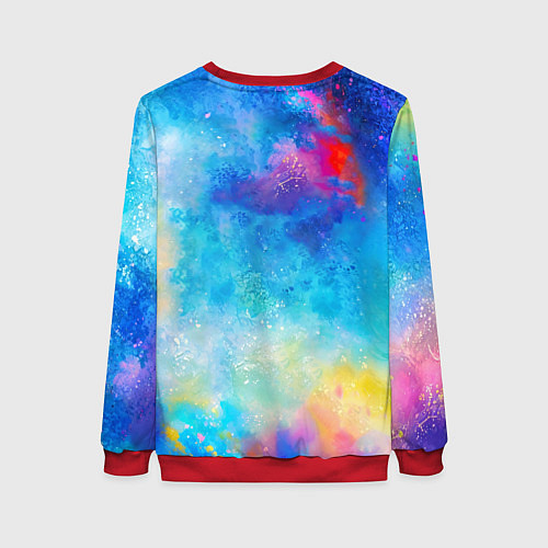 Женский свитшот Лисоволк / 3D-Красный – фото 2