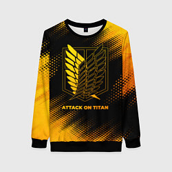 Женский свитшот Attack on Titan - gold gradient