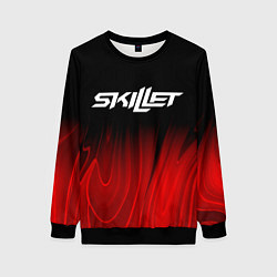 Женский свитшот Skillet red plasma