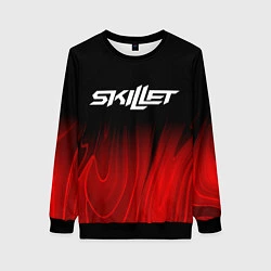 Свитшот женский Skillet red plasma, цвет: 3D-черный