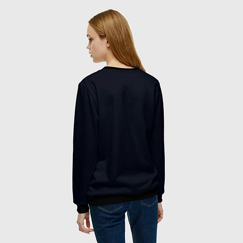 Женский свитшот Панда в неоновых красках / 3D-Черный – фото 4