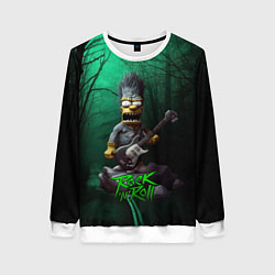 Свитшот женский Simpsons hard rock, цвет: 3D-белый