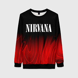 Женский свитшот Nirvana red plasma
