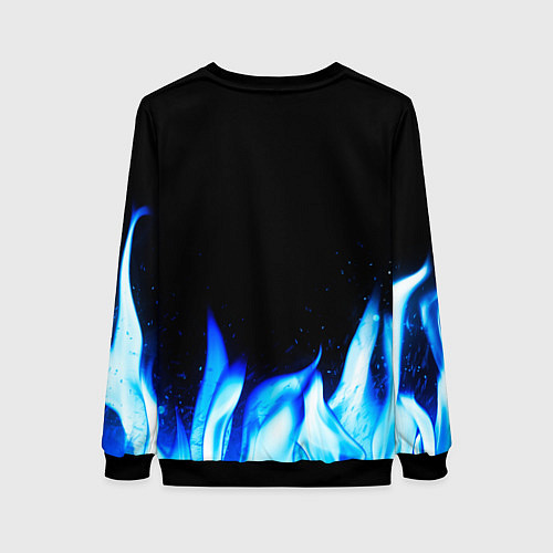 Женский свитшот Five Finger Death Punch blue fire / 3D-Черный – фото 2