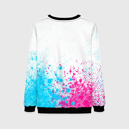 Женский свитшот Blink 182 neon gradient style: символ сверху / 3D-Черный – фото 2