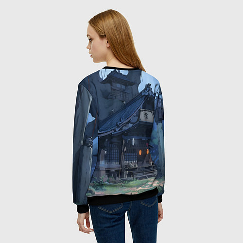 Женский свитшот Аниме Пивозавр / 3D-Черный – фото 4