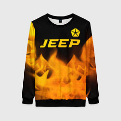 Женский свитшот Jeep - gold gradient: символ сверху