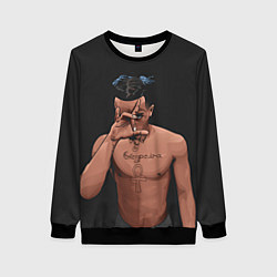 Свитшот женский XXXTentacion арт, цвет: 3D-черный