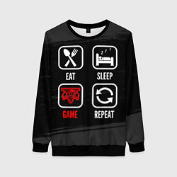 Женский свитшот Eat, sleep, GTA, repeat