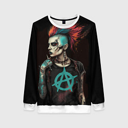 Женский свитшот Анархия девушка панк