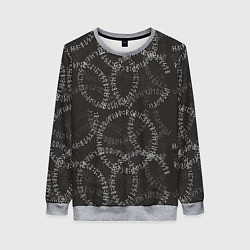Свитшот женский Круговые руны, цвет: 3D-меланж