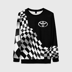 Свитшот женский Toyota racing flag, цвет: 3D-черный