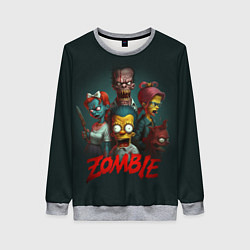 Женский свитшот Zombie simpsons