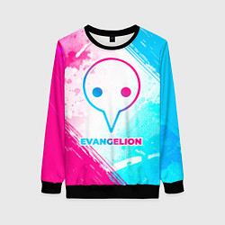 Свитшот женский Evangelion neon gradient style, цвет: 3D-черный