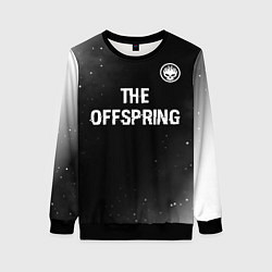 Женский свитшот The Offspring glitch на темном фоне: символ сверху