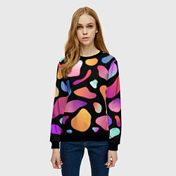 Свитшот женский Fashionable colorful pattern, цвет: 3D-черный — фото 2