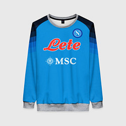 Свитшот женский Виктор Осимхен Наполи форма 2223 домашняя, цвет: 3D-меланж