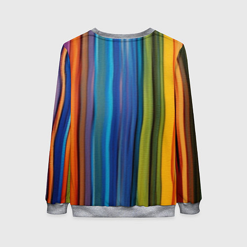 Женский свитшот Разноцветные вертикальные полосы / 3D-Меланж – фото 2