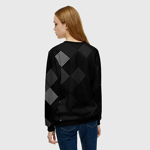 Женский свитшот Векторная сетка / 3D-Черный – фото 4