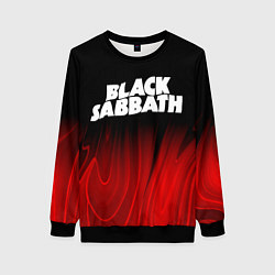 Женский свитшот Black Sabbath red plasma