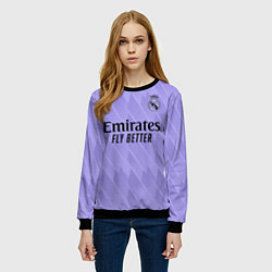 Свитшот женский Винисиус Жуниор Реал Мадрид форма 2223 гостевая, цвет: 3D-черный — фото 2