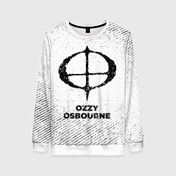 Женский свитшот Ozzy Osbourne с потертостями на светлом фоне
