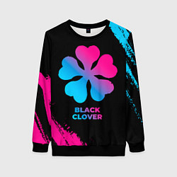 Свитшот женский Black Clover - neon gradient, цвет: 3D-черный