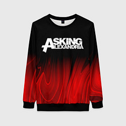 Женский свитшот Asking Alexandria red plasma