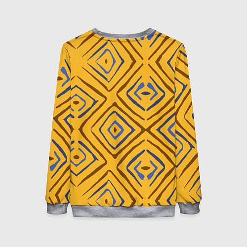 Женский свитшот Золотистый паттерн / 3D-Меланж – фото 2