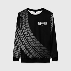 Свитшот женский Geely tire tracks, цвет: 3D-черный