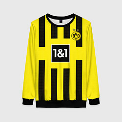 Свитшот женский ФК Боруссия Дортмунд форма 2223 домашняя, цвет: 3D-черный