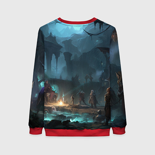 Женский свитшот Jinx art fantasy / 3D-Красный – фото 2