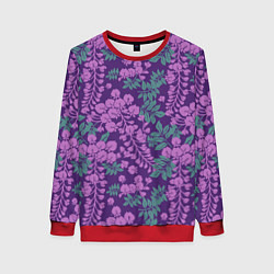 Свитшот женский Сиреневый рай, цвет: 3D-красный