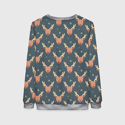 Женский свитшот Паттерн милый лось / 3D-Меланж – фото 2