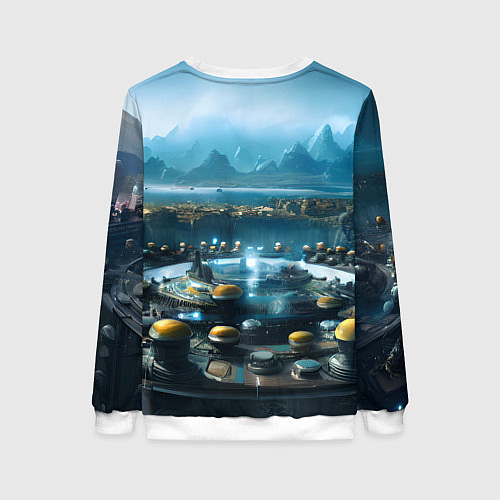 Женский свитшот Инопланетный реактор / 3D-Белый – фото 2