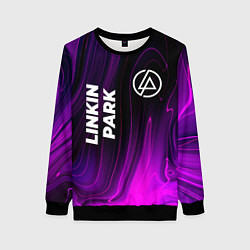 Свитшот женский Linkin Park violet plasma, цвет: 3D-черный