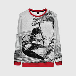 Свитшот женский Blue Lock: Синяя Тюрьма, цвет: 3D-красный