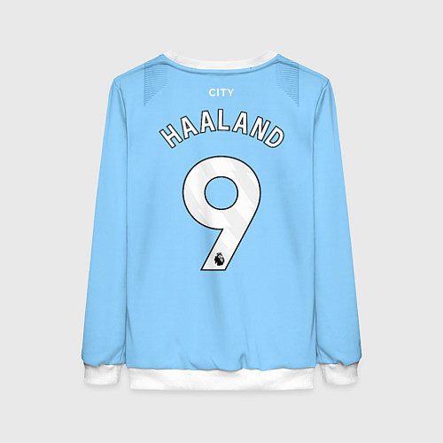 Женский свитшот Эрлинг Холанд Манчестер Сити форма 2324 домашняя / 3D-Белый – фото 2